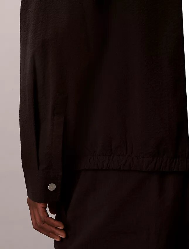 Chaqueta tipo camisa de seersucker Chaqueta tipo camisa de seersucker