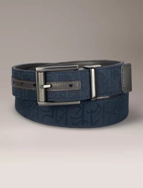 Cinturón reversible con jacquard con el logotipo Cinturón reversible con jacquard con el logotipo