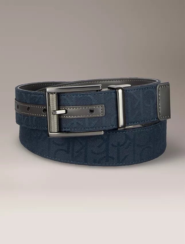 Cinturón reversible con jacquard con el logotipo Cinturón reversible con jacquard con el logotipo