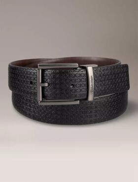 Cinturón reversible con logotipo Monogram en toda la superficie Cinturón reversible con logotipo Monogram en toda la superficie