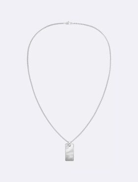 Collar con colgante de forma rectangular orgánica Collar con colgante de forma rectangular orgánica