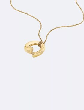 Collar con colgante redondo escultural Collar con colgante redondo escultural