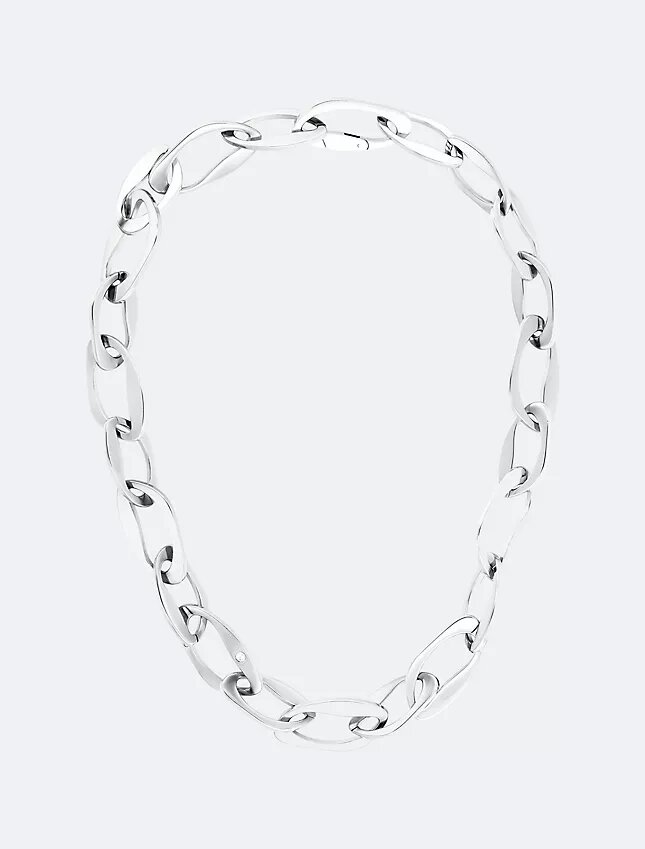Collar de cadena con eslabones de forma orgánica Collar de cadena con eslabones de forma orgánica