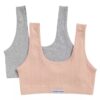 Conjunto de 2 Bralettes con logo y ribete Conjunto de 2 Bralettes con logo y ribete