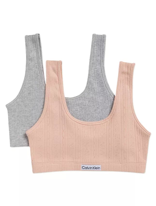 Conjunto de 2 Bralettes con logo y ribete Conjunto de 2 Bralettes con logo y ribete