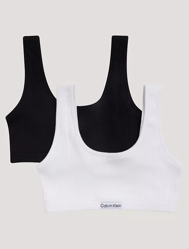 Conjunto de 2 Bralettes con logo y ribete Conjunto de 2 Bralettes con logo y ribete
