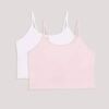 Conjunto de 2 camisolas con sujetador incorporado para niñas Conjunto de 2 camisolas con sujetador incorporado para niñas