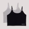 Conjunto de 2 camisolas con sujetador incorporado para niñas Conjunto de 2 camisolas con sujetador incorporado para niñas