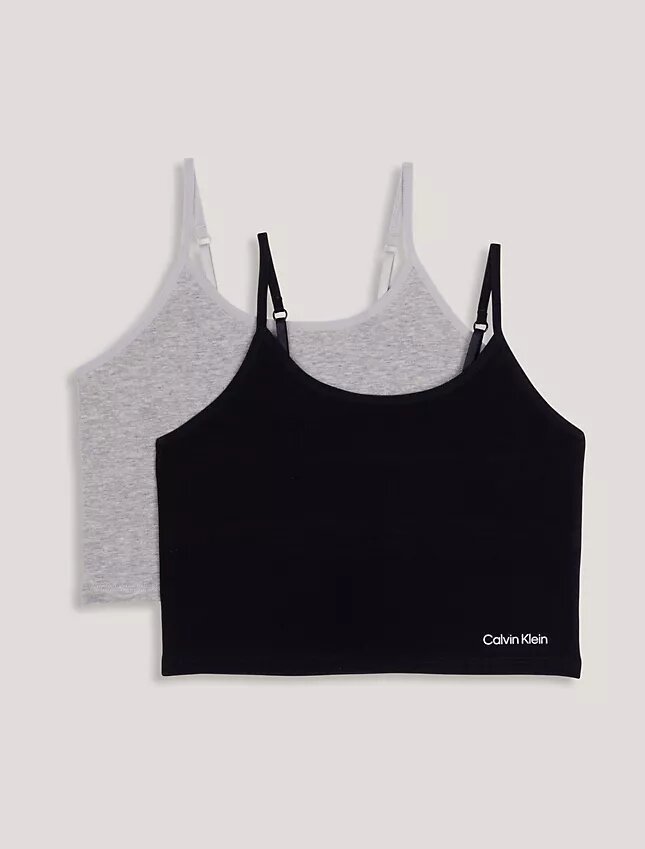 Conjunto de 2 camisolas con sujetador incorporado para niñas Conjunto de 2 camisolas con sujetador incorporado para niñas