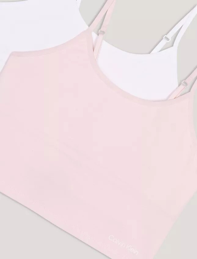 Conjunto de 2 camisolas con sujetador incorporado para niñas Conjunto de 2 camisolas con sujetador incorporado para niñas