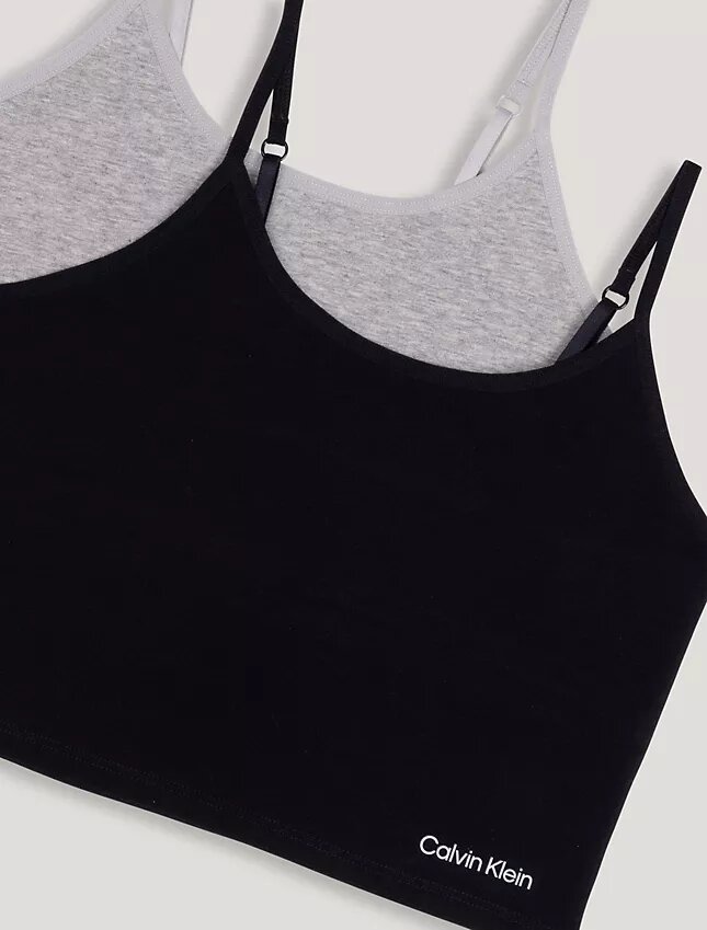 Conjunto de 2 camisolas con sujetador incorporado para niñas Conjunto de 2 camisolas con sujetador incorporado para niñas