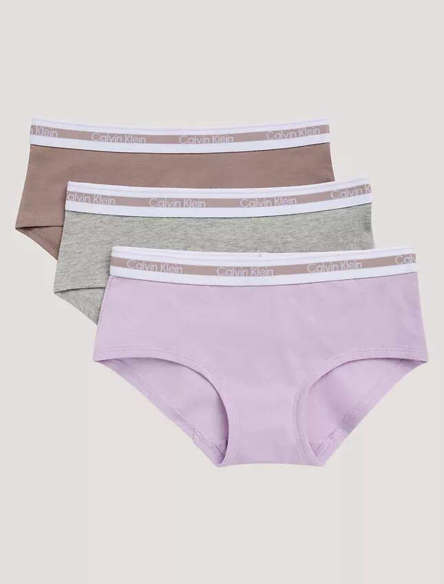 Conjunto de 3 braguitas Hipster de Cotton Stretch para niñas Conjunto de 3 braguitas Hipster de Cotton Stretch para niñas