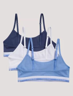 Conjunto de 3 Bralettes cortos de Cotton Stretch para niñas