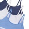 Conjunto de 3 Bralettes cortos de Cotton Stretch para niñas Conjunto de 3 Bralettes cortos de Cotton Stretch para niñas