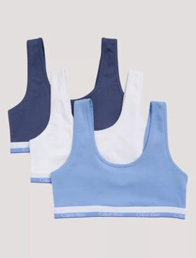 Conjunto de 3 Bralettes de Cotton Stretch para niñas Conjunto de 3 Bralettes de Cotton Stretch para niñas