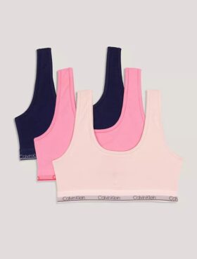 Conjunto de 3 Bralettes de Cotton Stretch para niñas