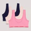 Conjunto de 3 Bralettes de Cotton Stretch para niñas Conjunto de 3 Bralettes de Cotton Stretch para niñas