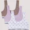 Conjunto de 3 Bralettes de Cotton Stretch Unlined para Niñas Conjunto de 3 Bralettes de Cotton Stretch Unlined para Niñas