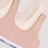 Conjunto de 3 Bralettes de Cotton Stretch Unlined para Niñas Conjunto de 3 Bralettes de Cotton Stretch Unlined para Niñas