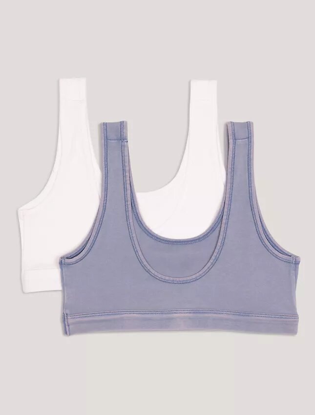 Conjunto de Bralette para niñas, 2 piezas, descolorido Conjunto de Bralette para niñas, 2 piezas, descolorido