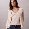 Conjunto de camiseta sin mangas y cárdigan de algodón acanalado Conjunto de camiseta sin mangas y cárdigan de algodón acanalado