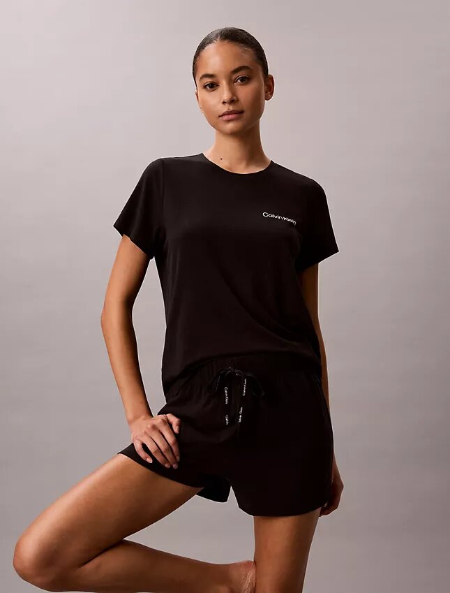 Conjunto de camiseta y pantalones cortos de mezcla de viscosa y algodón Conjunto de camiseta y pantalones cortos de mezcla de viscosa y algodón