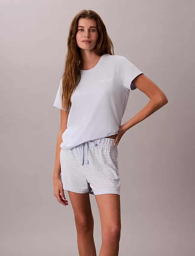 Conjunto de camiseta y pantalones cortos de mezcla de viscosa y algodón Conjunto de camiseta y pantalones cortos de mezcla de viscosa y algodón