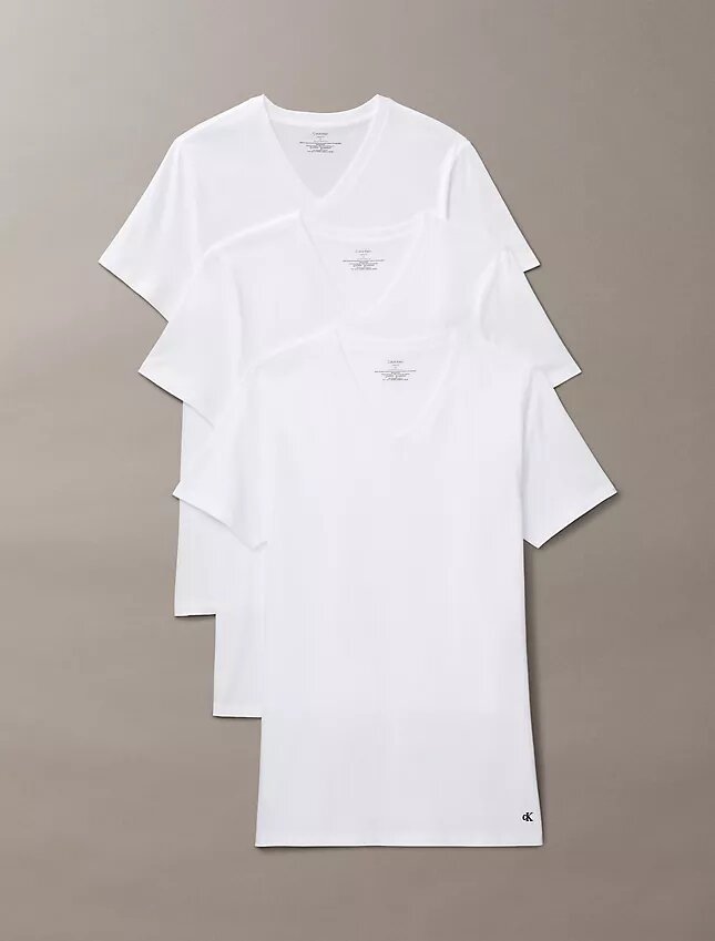 Cotton Classics, paquete de 3 camisetas de cuello en V de corte clásico Cotton Classics, paquete de 3 camisetas de cuello en V de corte clásico