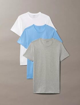 Cotton Classics, paquete de 3 camisetas de cuello redondo de corte clásico Cotton Classics, paquete de 3 camisetas de cuello redondo de corte clásico
