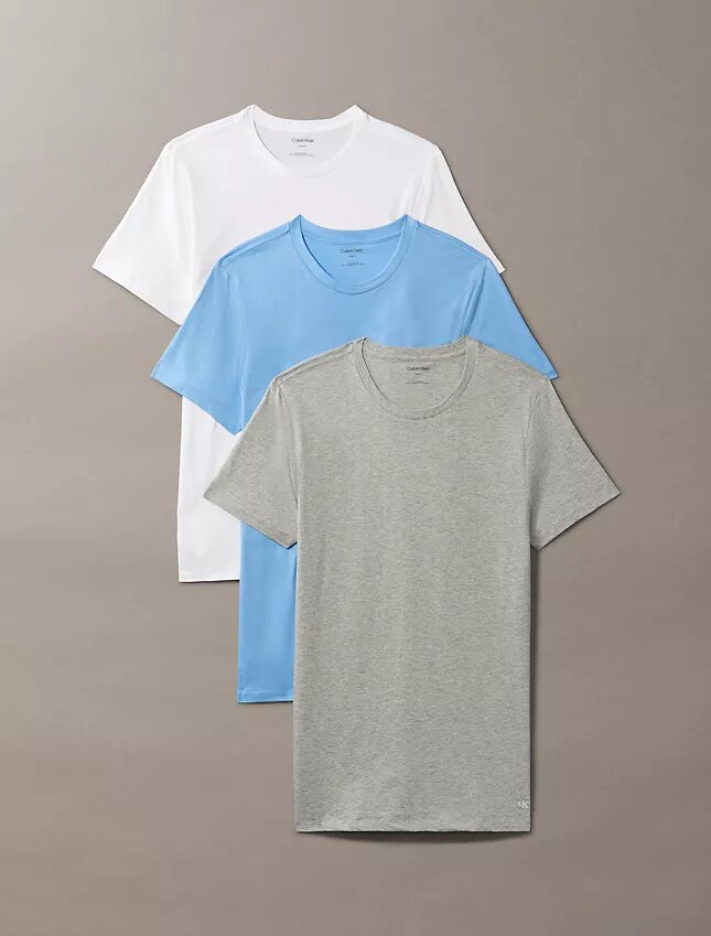 Cotton Classics, paquete de 3 camisetas de cuello redondo de corte clásico Cotton Classics, paquete de 3 camisetas de cuello redondo de corte clásico