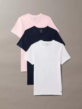 Cotton Classics, paquete de 3 camisetas de cuello redondo de corte clásico Cotton Classics, paquete de 3 camisetas de cuello redondo de corte clásico
