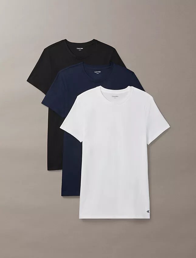 Cotton Classics, paquete de 3 camisetas de cuello redondo de corte clásico Cotton Classics, paquete de 3 camisetas de cuello redondo de corte clásico