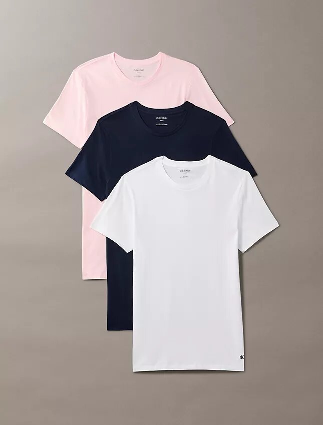 Cotton Classics, paquete de 3 camisetas de cuello redondo de corte clásico Cotton Classics, paquete de 3 camisetas de cuello redondo de corte clásico