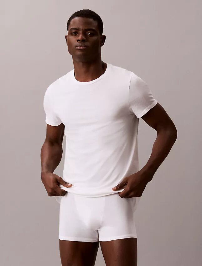 Cotton Classics, paquete de 3 camisetas de cuello redondo de corte clásico Cotton Classics, paquete de 3 camisetas de cuello redondo de corte clásico