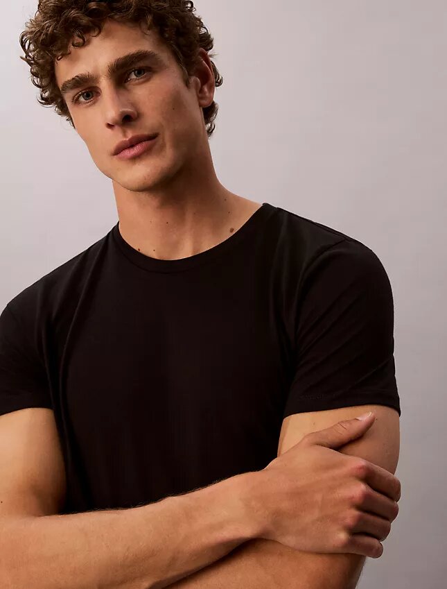 Cotton Classics, paquete de 5 camisetas de cuello redondo de corte clásico Cotton Classics, paquete de 5 camisetas de cuello redondo de corte clásico