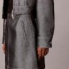 Falda de Denim brillante con corte en A Falda de Denim brillante con corte en A