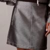 Falda de Denim brillante con corte en A Falda de Denim brillante con corte en A