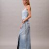 Falda larga de Denim Falda larga de Denim
