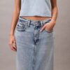 Falda larga de Denim Falda larga de Denim