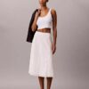 Falda midi con bordado Falda midi con bordado