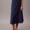 Falda midi con bordado Falda midi con bordado