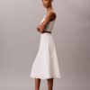 Falda midi con bordado Falda midi con bordado