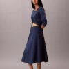 Falda midi con bordado Falda midi con bordado