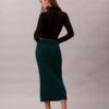 Falda midi de algodón acanalado Falda midi de algodón acanalado