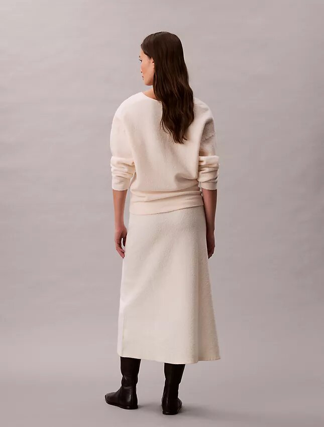 Falda midi de lana merino Falda midi de lana merino