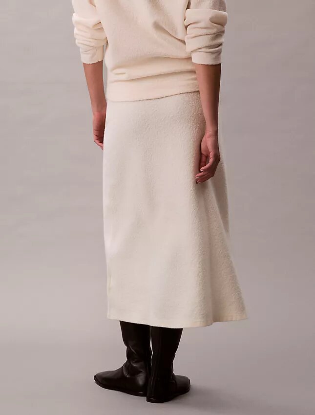 Falda midi de lana merino Falda midi de lana merino