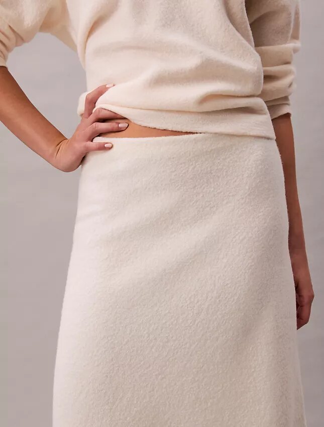 Falda midi de lana merino Falda midi de lana merino