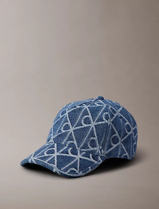 Gorra de béisbol con logotipo emblemático en Denim Gorra de béisbol con logotipo emblemático en Denim