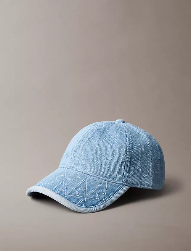 Gorra de béisbol con logotipo emblemático en Denim Gorra de béisbol con logotipo emblemático en Denim