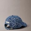 Gorra de béisbol con logotipo emblemático en Denim Gorra de béisbol con logotipo emblemático en Denim